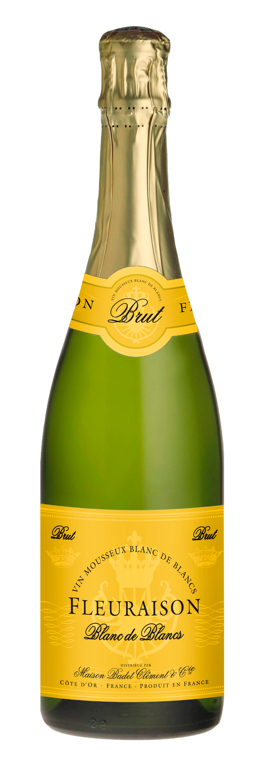 Badet Clement & Cie Fleuraison Blanc de Blancs  Front Bottle Shot