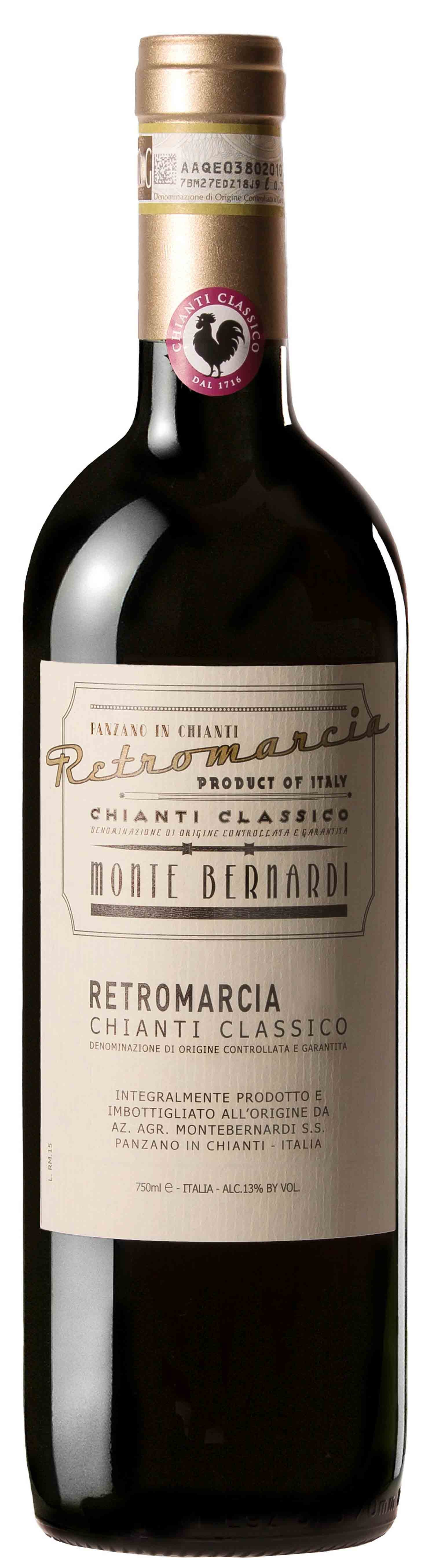Monte Bernardi Retromarcia Chianti Classico 2021  Front Bottle Shot