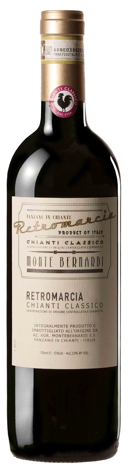 Monte Bernardi Retromarcia Chianti Classico 2021  Front Bottle Shot
