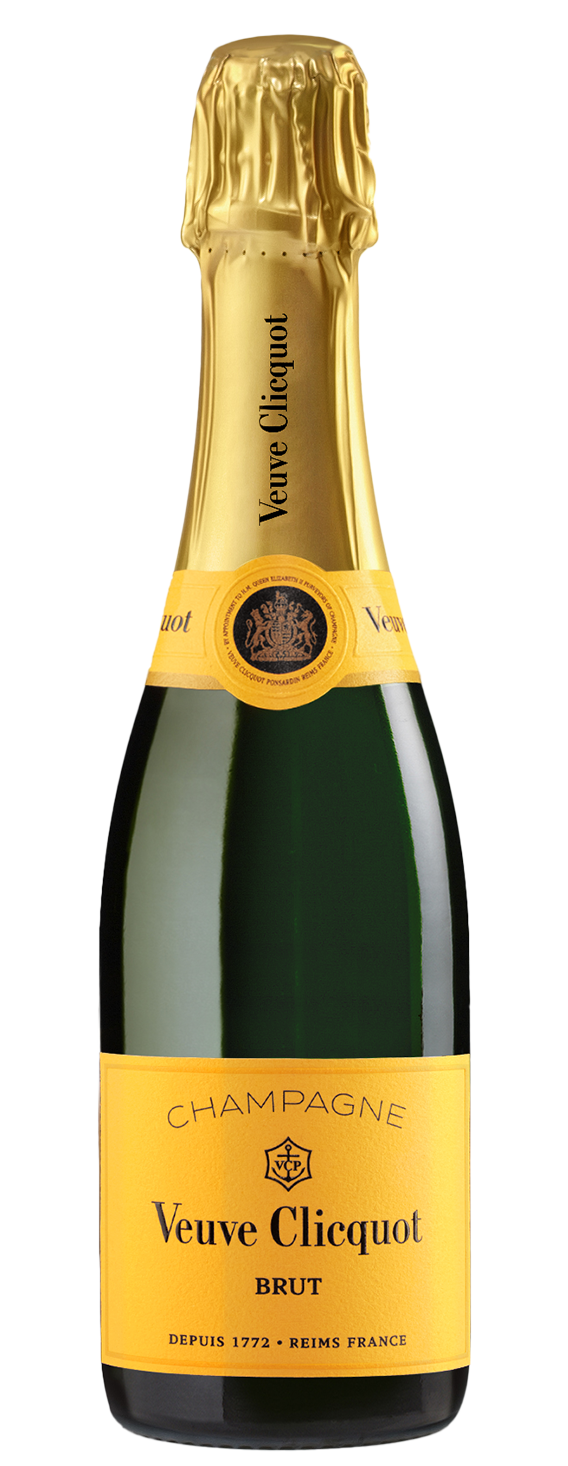 Veuve Clicquot Yellow Label Brut (375ML half-bottle)  Front Bottle Shot