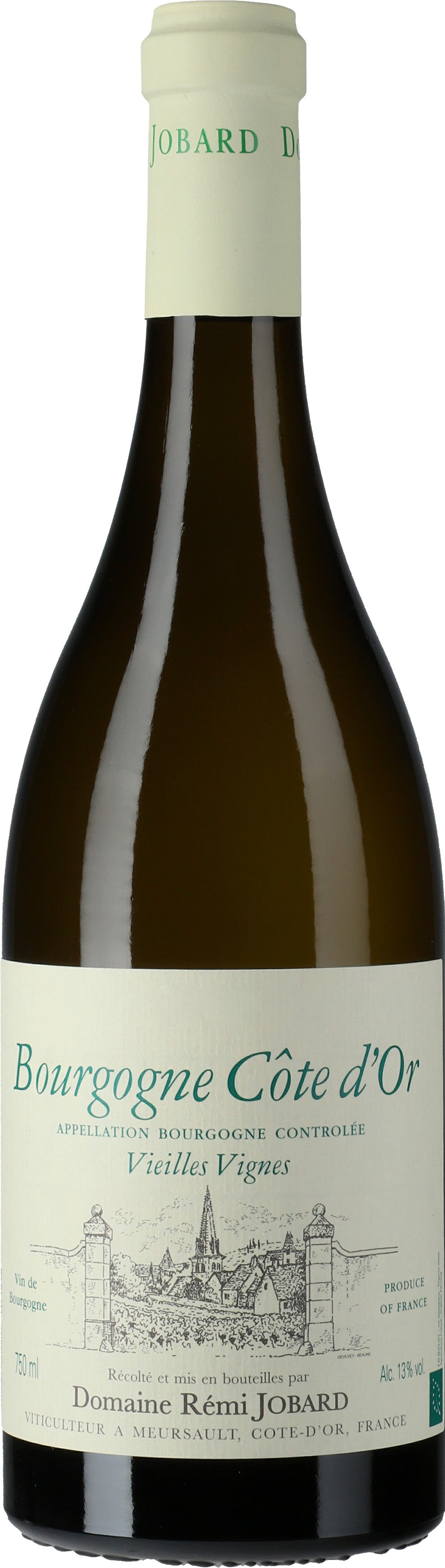 Domaine Remi Jobard Bourgogne Cote d'Or Blanc Vieilles Vignes 2022  Front Bottle Shot