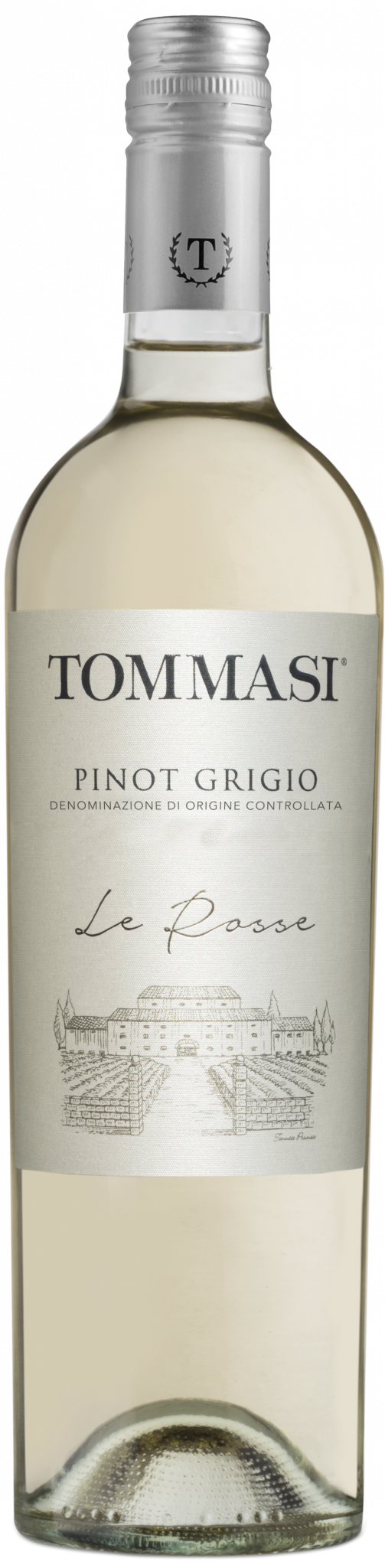 Tommasi Le Rosse Pinot Grigio 2023  Front Bottle Shot