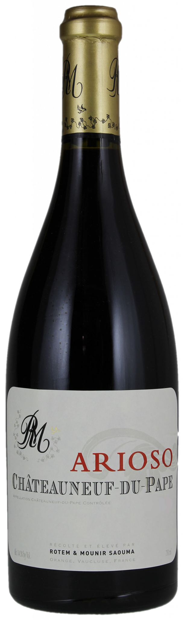 Rotem & Mounir Saouma Chateauneuf-du-Pape Arioso 2021  Front Bottle Shot