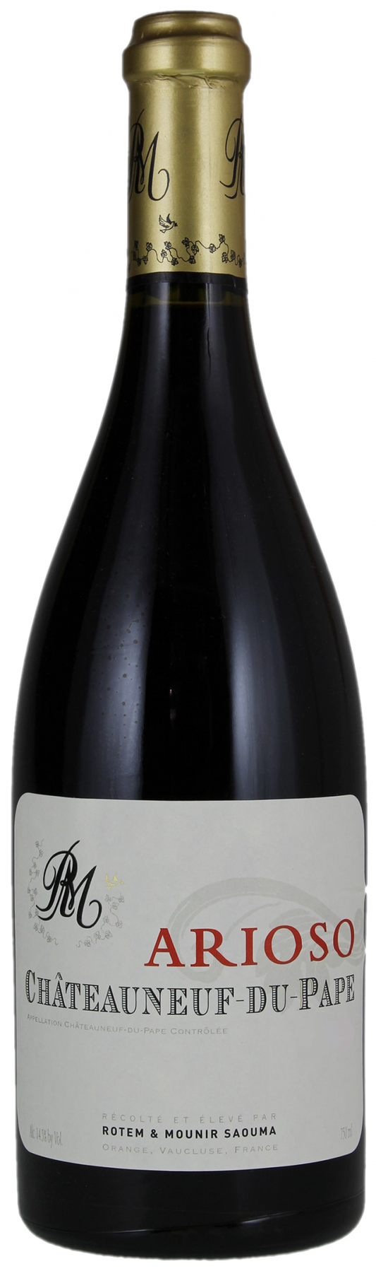 Rotem & Mounir Saouma Chateauneuf-du-Pape Arioso 2021  Front Bottle Shot