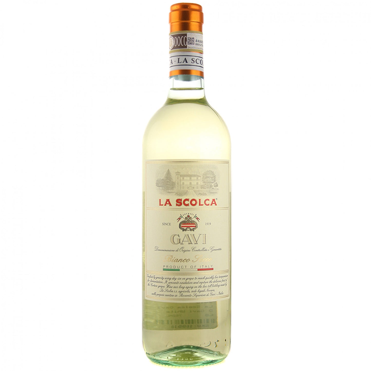 La Scolca White Label Gavi 2023  Front Bottle Shot