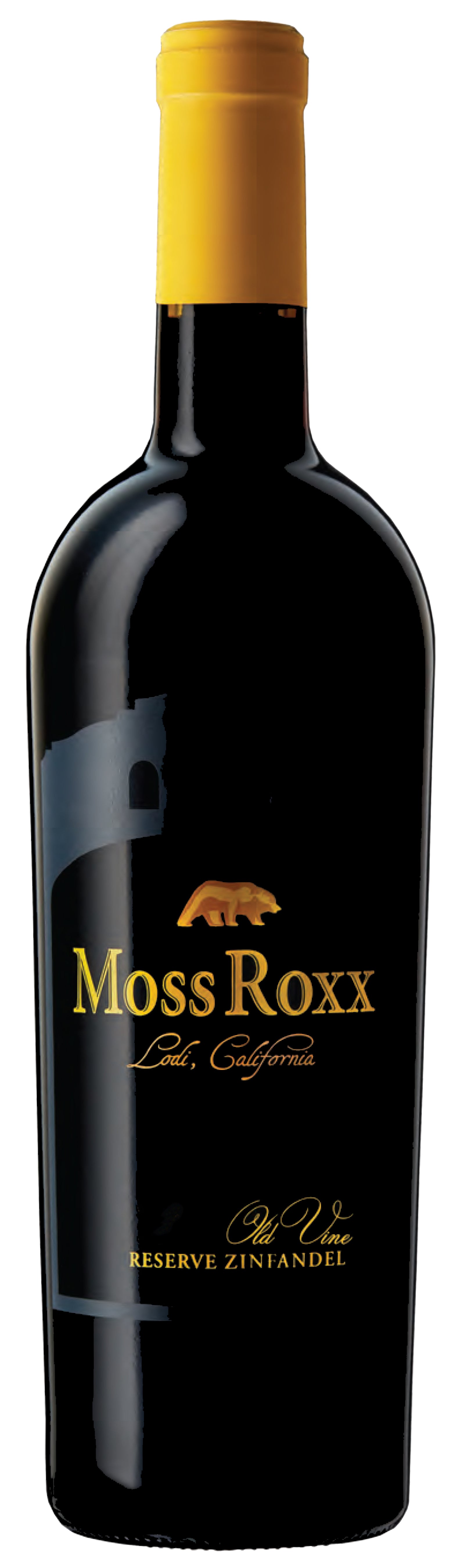 Moss Roxx Estate Grown Old Vine Reserve Zinfandel 2021  Front Bottle Shot
