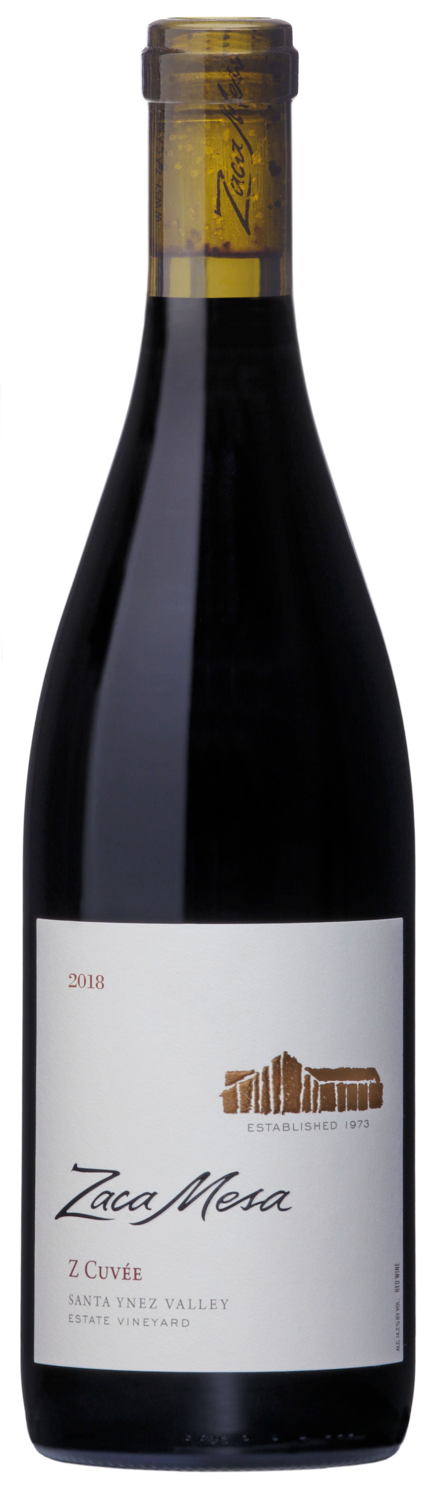 Zaca Mesa Z Cuvee 2018  Front Bottle Shot