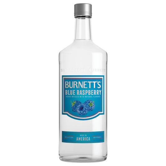 BURNETT'S BLUE RASPBERRY FLAVORED VODKA 750 ML