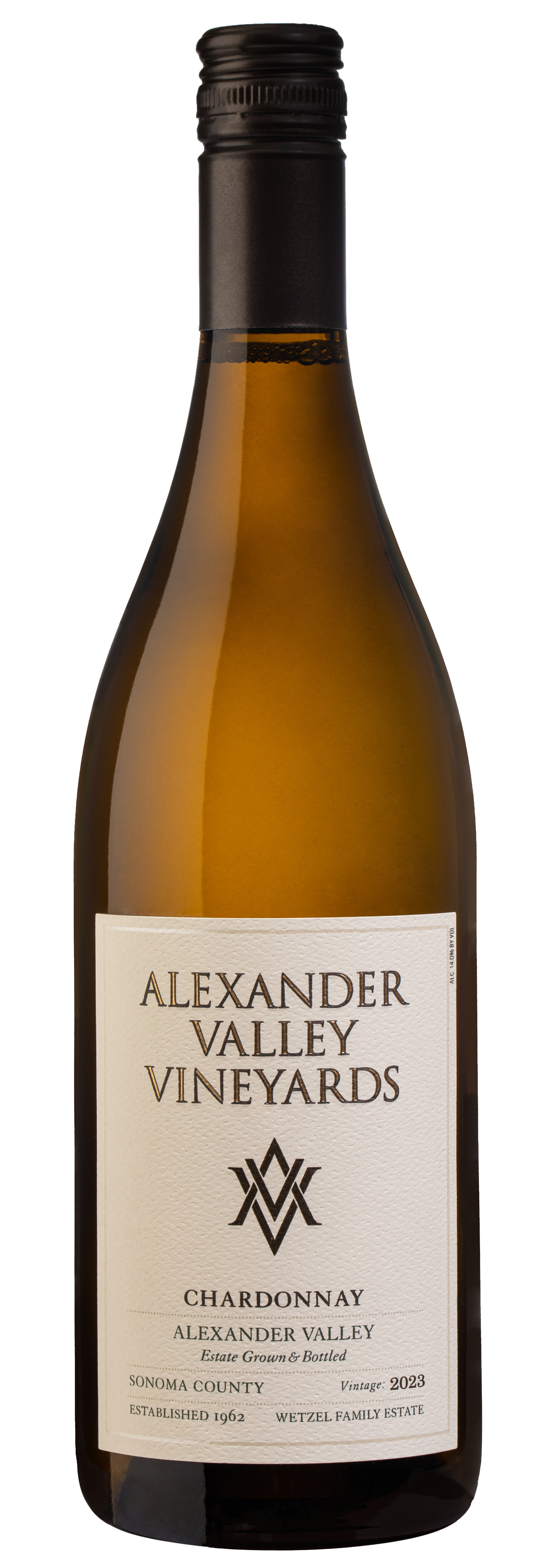 Alexander Valley Vineyards Estate Chardonnay 2023  Front Bottle Shot