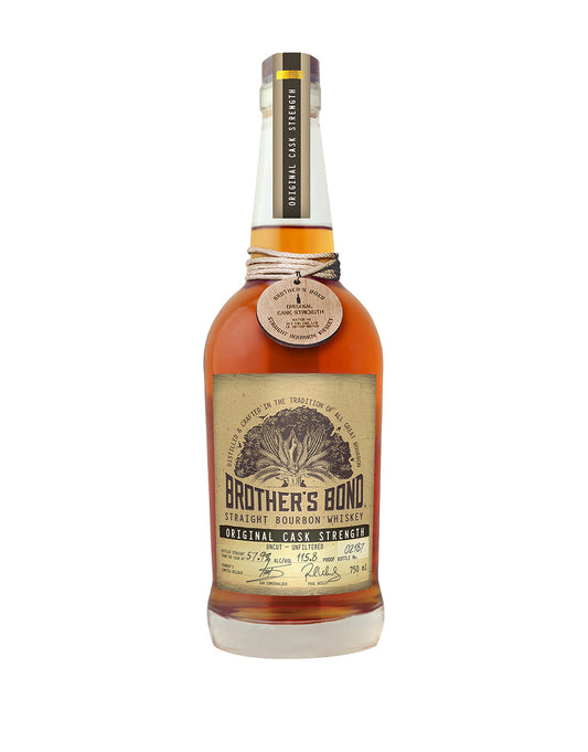 BROTHER'S BOND STRAIGHT BOURBON WHISKEY ORIGINAL CASK STRENGTH WITH PRE-ENGRAVED SIGNATURES 750 ML