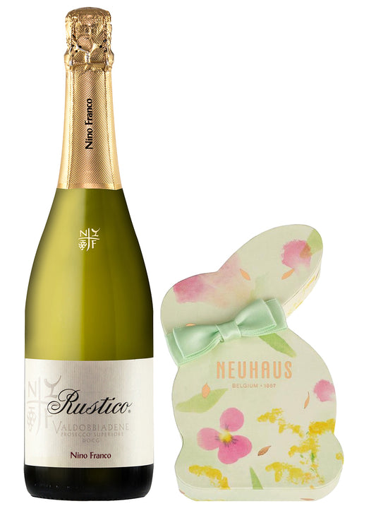 Nino Franco Prosecco & Neuhaus Easter Bunny Chocolate Eggs Gift Set
