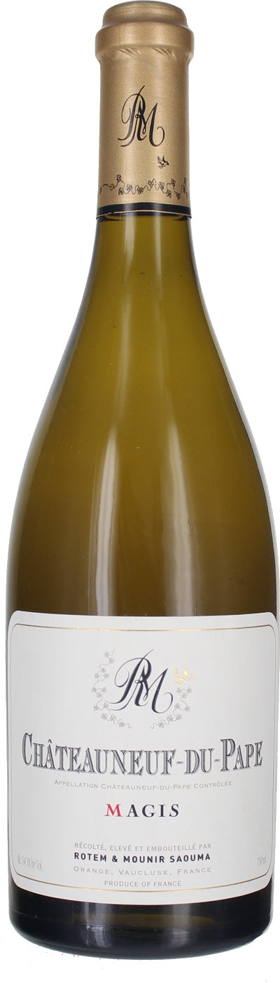 Rotem & Mounir Saouma Chateauneuf-du-Pape Magis Blanc 2021  Front Bottle Shot