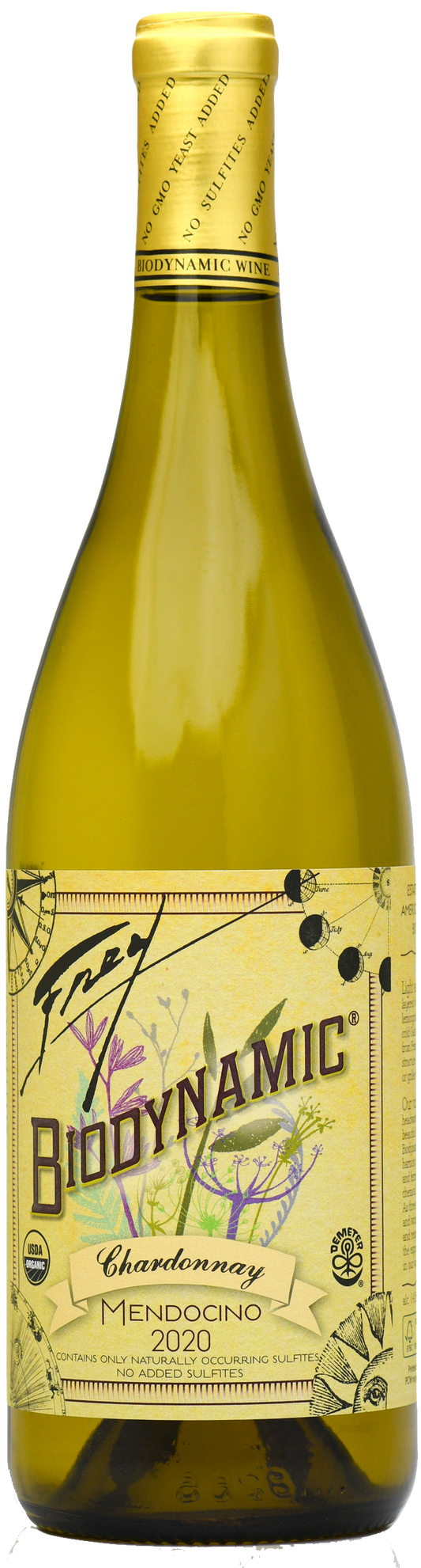 Frey Biodynamic Chardonnay 2020  Front Bottle Shot