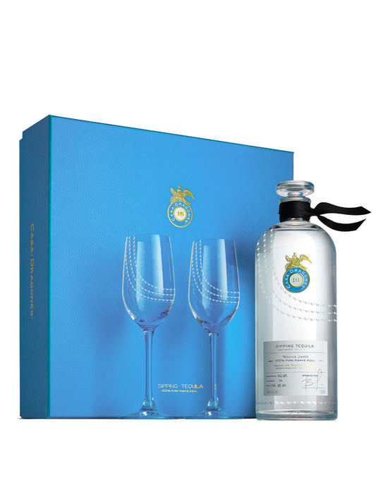 TEQUILA CASA DRAGONES JOVEN GIFT SET 750 ML
