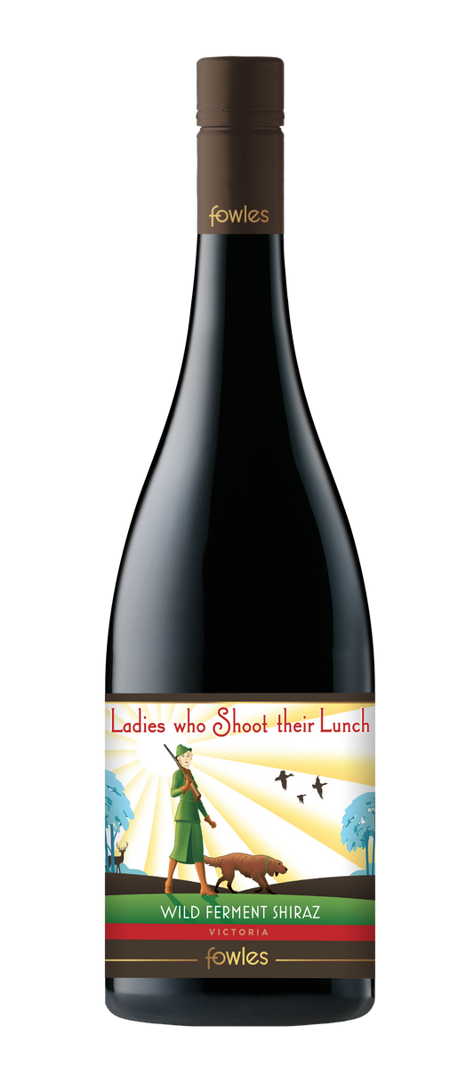 Fowles Wine Ladies Who Shoot Their Lunch Wild Ferment Shiraz 2018  Front Bottle Shot