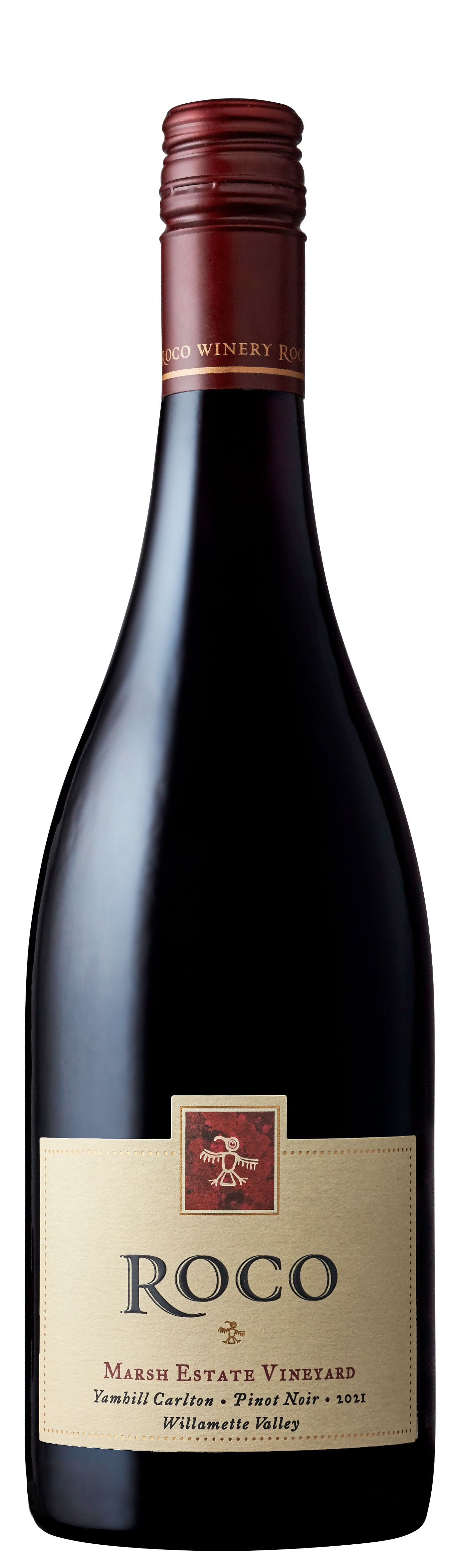 ROCO Marsh Estate Pinot Noir 2021  Front Bottle Shot