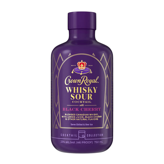 CROWN ROYAL WHISKY SOUR COCKTAIL WITH BLACK CHERRY 750 ML