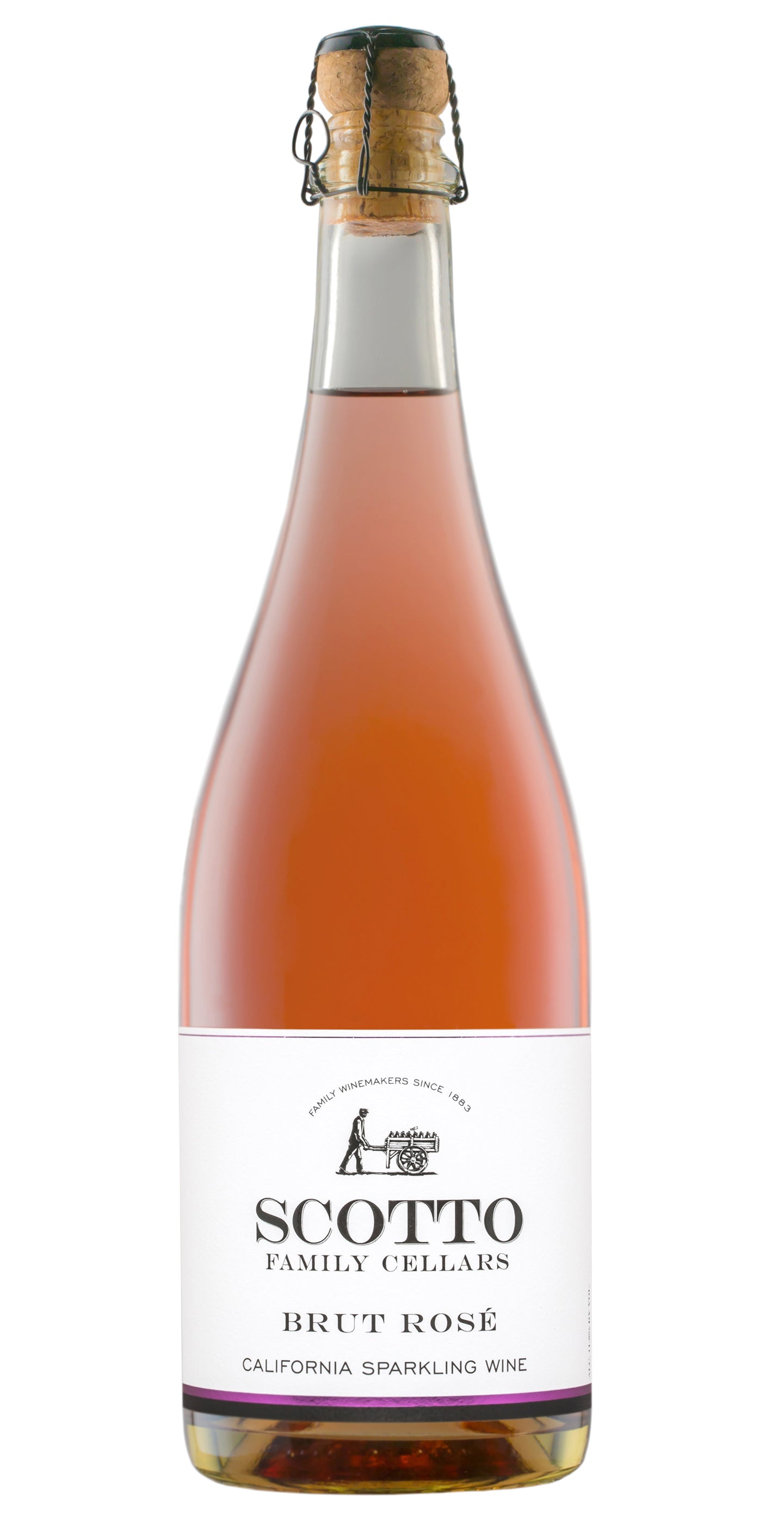 Scotto Family Cellars Brut Rose  Front Bottle Shot
