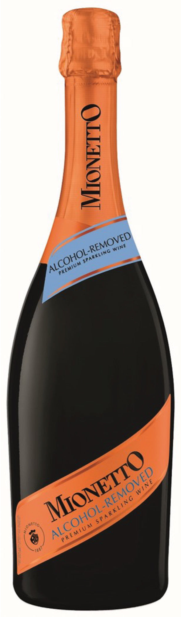 Mionetto Alcohol-Removed Premium Sparkling (Non-Alcoholic)  Front Bottle Shot