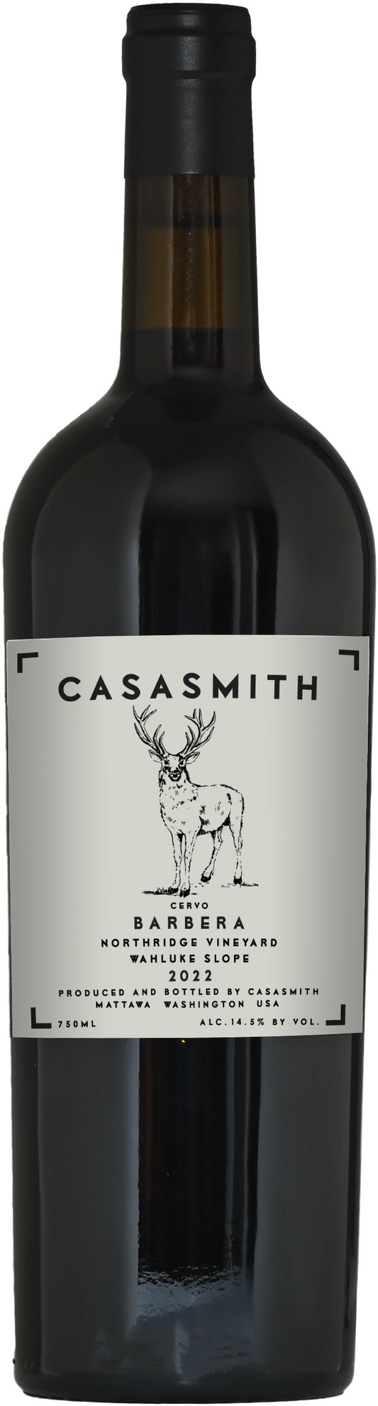 CasaSmith Cervo Barbera 2022  Front Bottle Shot