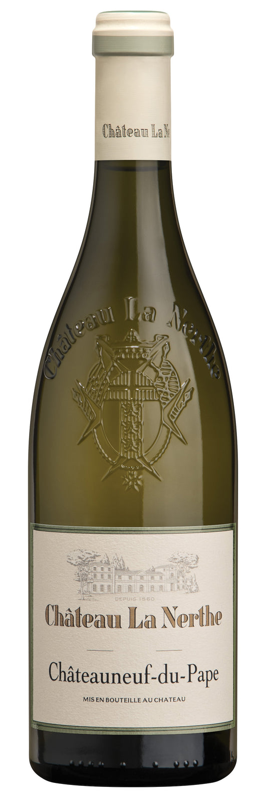Chateau La Nerthe Chateauneuf-du-Pape Blanc 2023  Front Bottle Shot