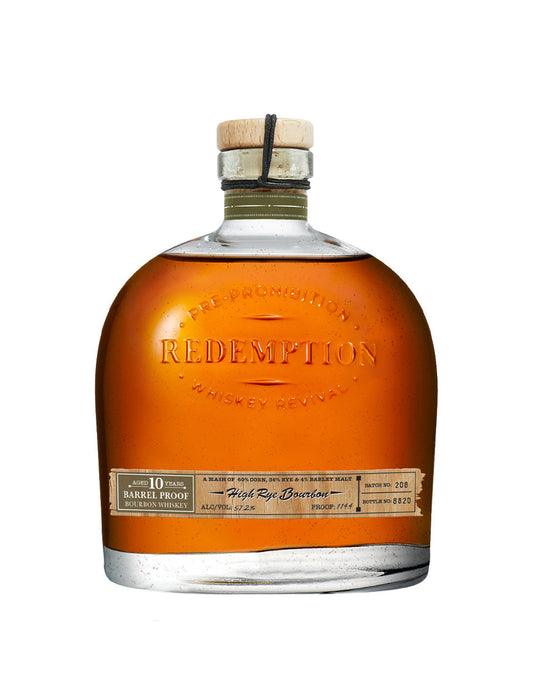 REDEMPTION 9 YEAR OLD BARREL PROOF RYE WHISKEY 750 ML