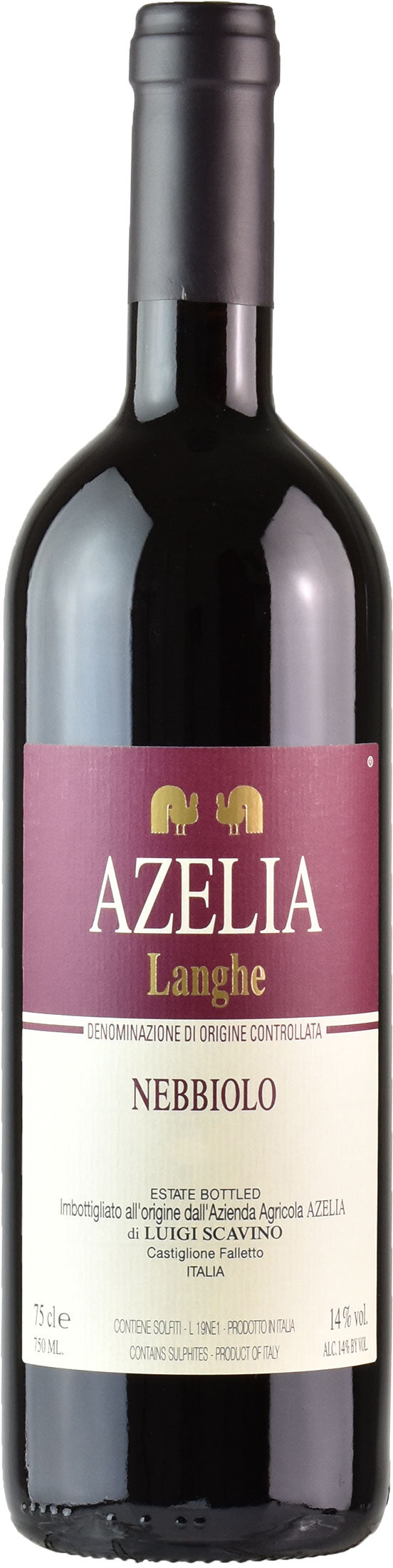 Azelia Langhe Nebbiolo 2021  Front Bottle Shot