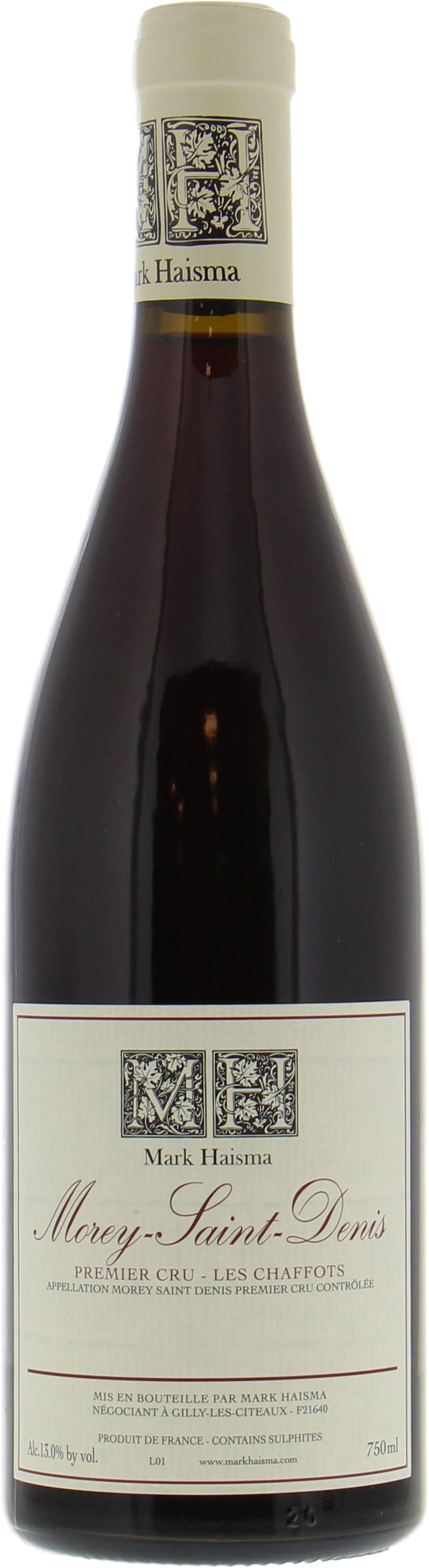 Mark Haisma Morey-Saint-Denis Les Chaffots Premier Cru 2021  Front Bottle Shot