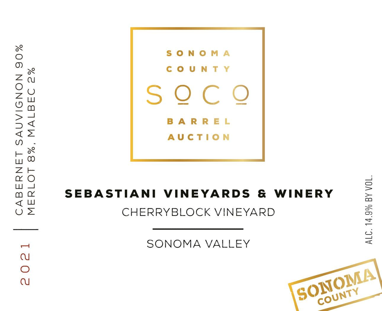 Sebastiani Cherryblock 60th Anniversary Cabernet Sauvignon (Sonoma Barrel Auction) 2021