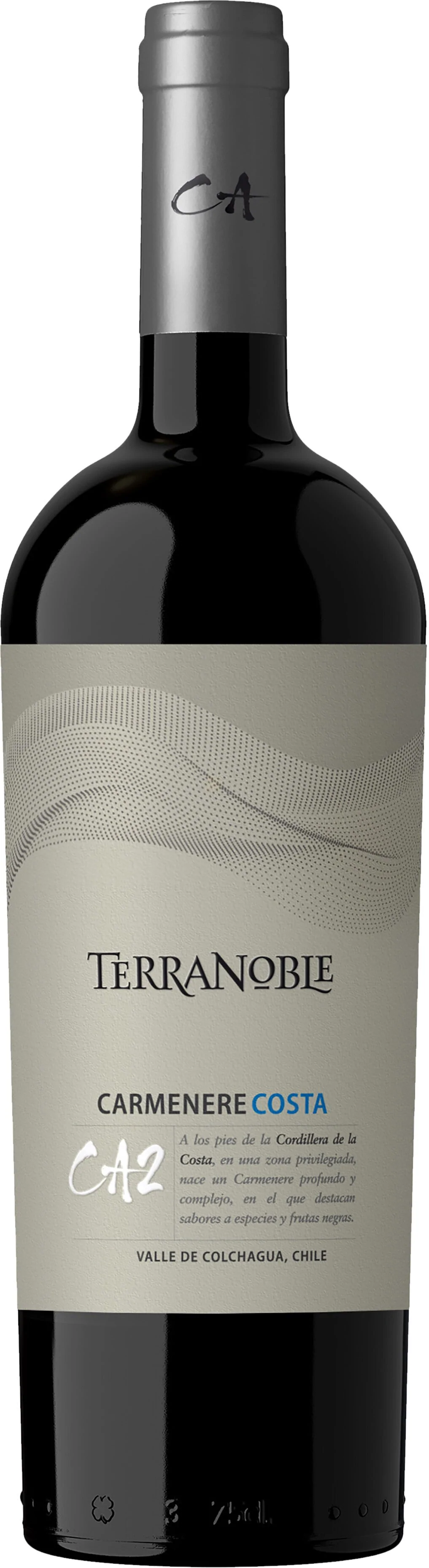TerraNoble CA2 Costa Carmenere 2021  Front Bottle Shot