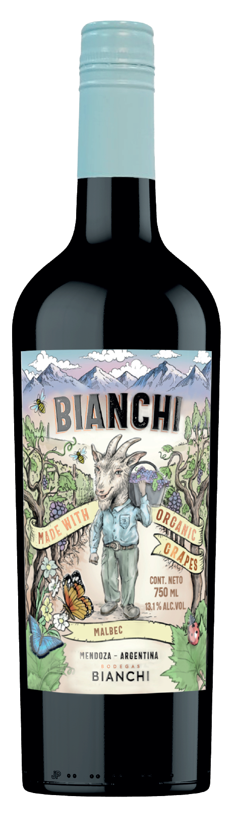 Bianchi Organic Malbec 2022  Front Bottle Shot