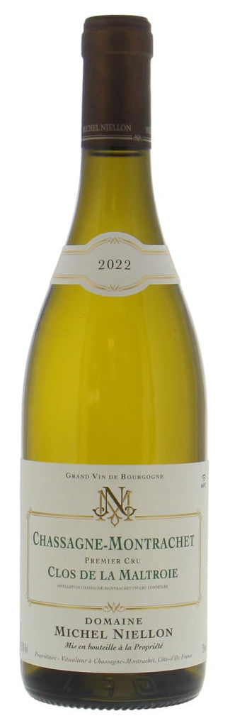 Domaine Michel Niellon Chassagne-Montrachet Premier Cru Clos de la Maltroie 2022  Front Bottle Shot