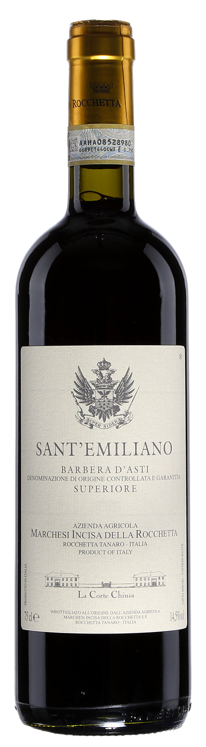 Marchesi Incisa della Rocchetta Sant'Emiliano Barbera d'Asti Superiore 2019  Front Bottle Shot
