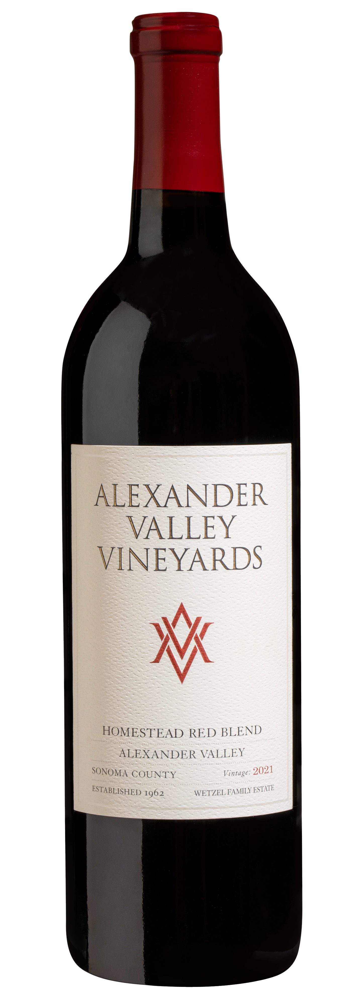 Alexander Valley Vineyards Homestead Red 2021  Front Bottle Shot