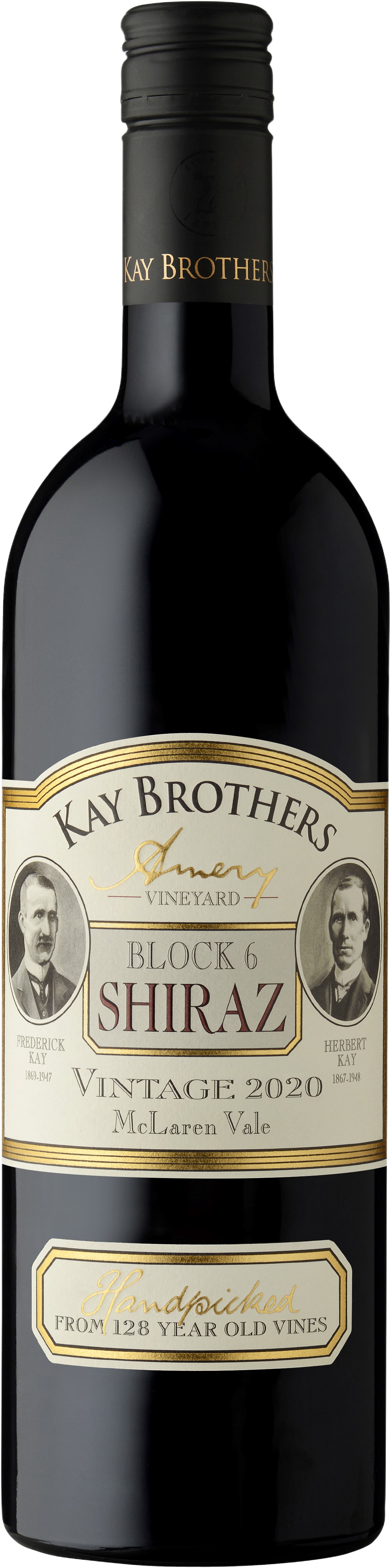 Kay Brothers Block 6 Shiraz 2020  Front Bottle Shot