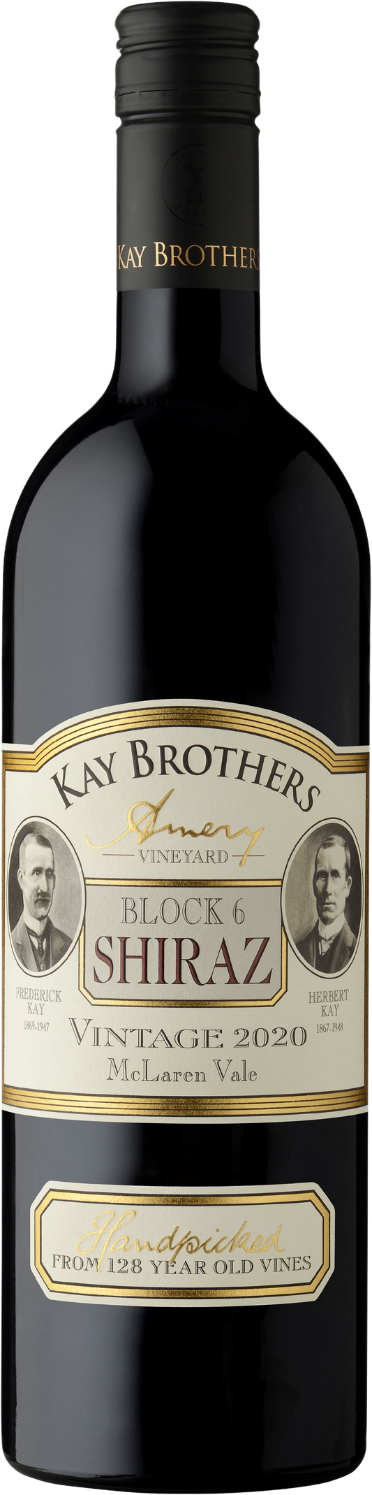 Kay Brothers Block 6 Shiraz 2020  Front Bottle Shot