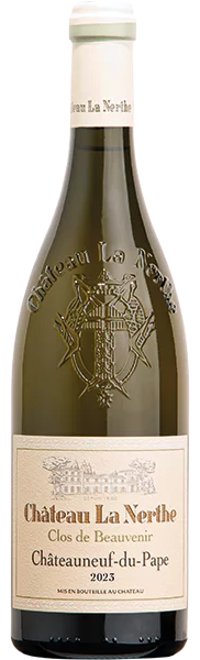 Chateau La Nerthe Chateauneuf-du-Pape Blanc Clos de Beauvenir 2023  Front Bottle Shot
