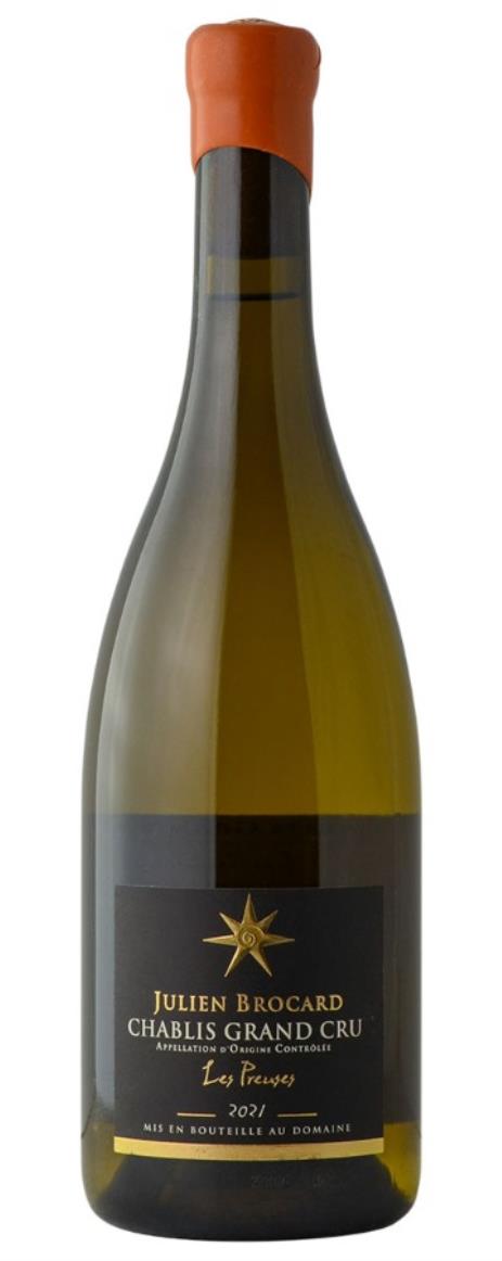 Julien Brocard Chablis Preuses Grand Cru 2021  Front Bottle Shot