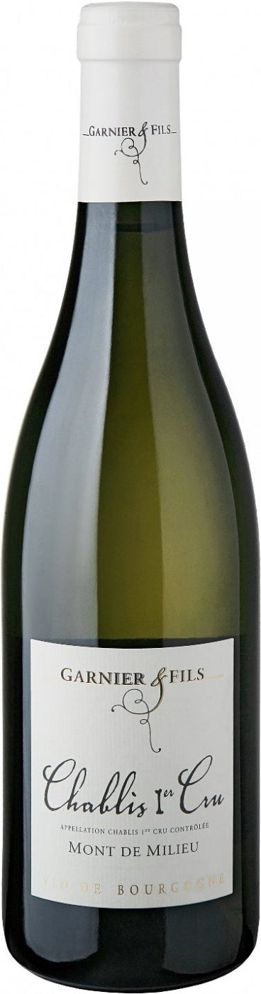 Garnier et Fils Chablis Mont de Milieu Premier Cru 2021  Front Bottle Shot