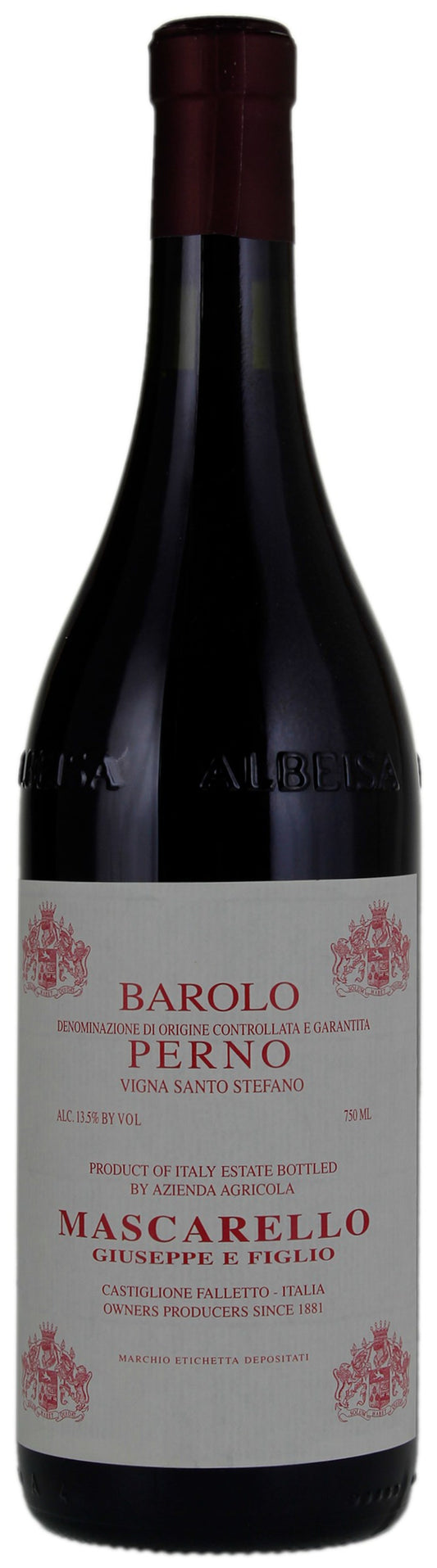 Giuseppe Mascarello Barolo Perno Vigna Santo Stefano 2020  Front Bottle Shot