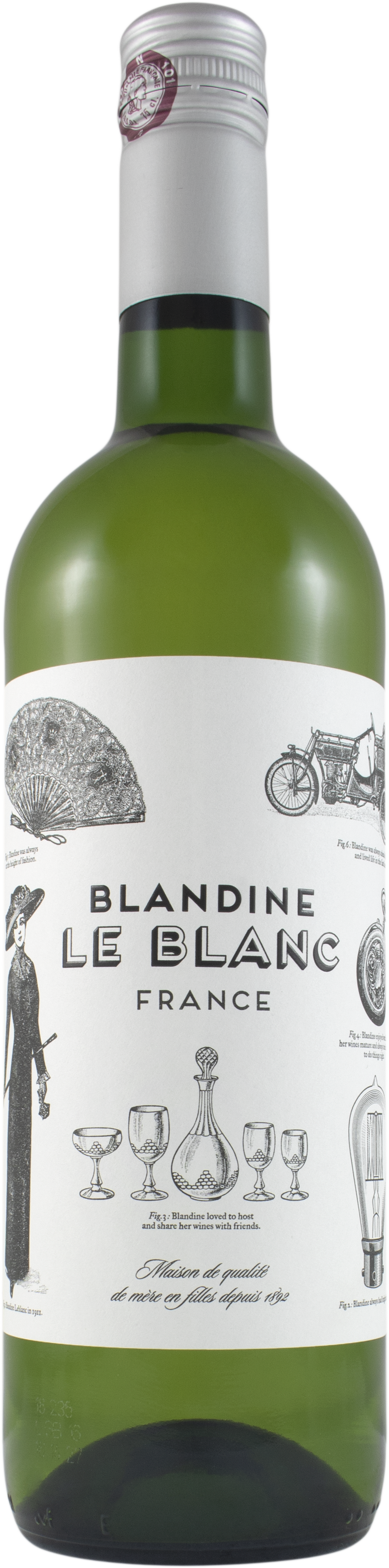 Chateau du Cedre Blandine Le Blanc Cotes de Gascogne 2021  Front Bottle Shot