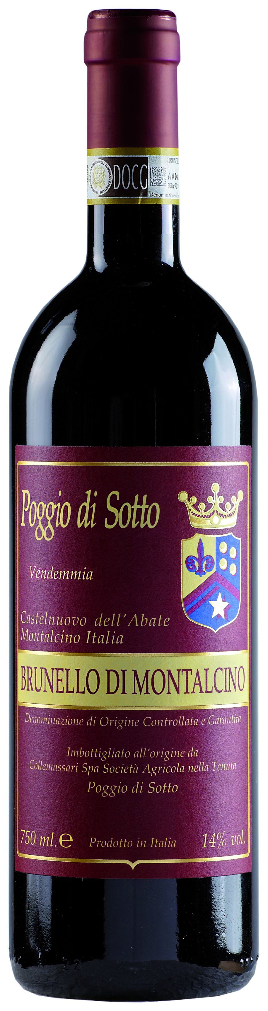 Poggio di Sotto Brunello di Montalcino 2020  Front Bottle Shot