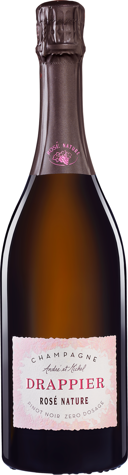 Drappier Zero Dosage Brut Nature Rose  Front Bottle Shot