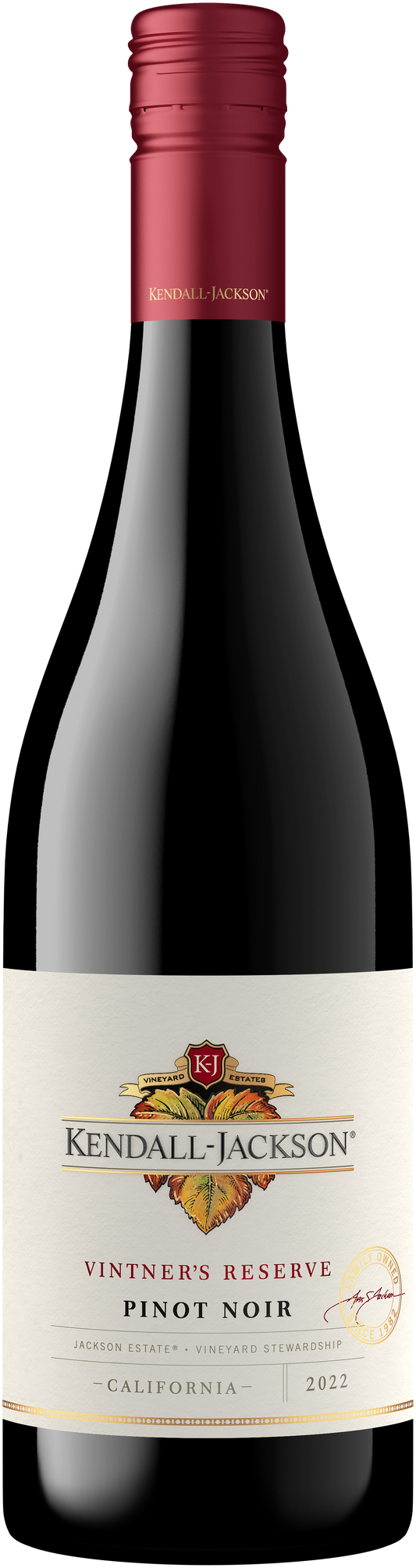 Kendall-Jackson Vintner's Reserve Pinot Noir 2022  Front Bottle Shot
