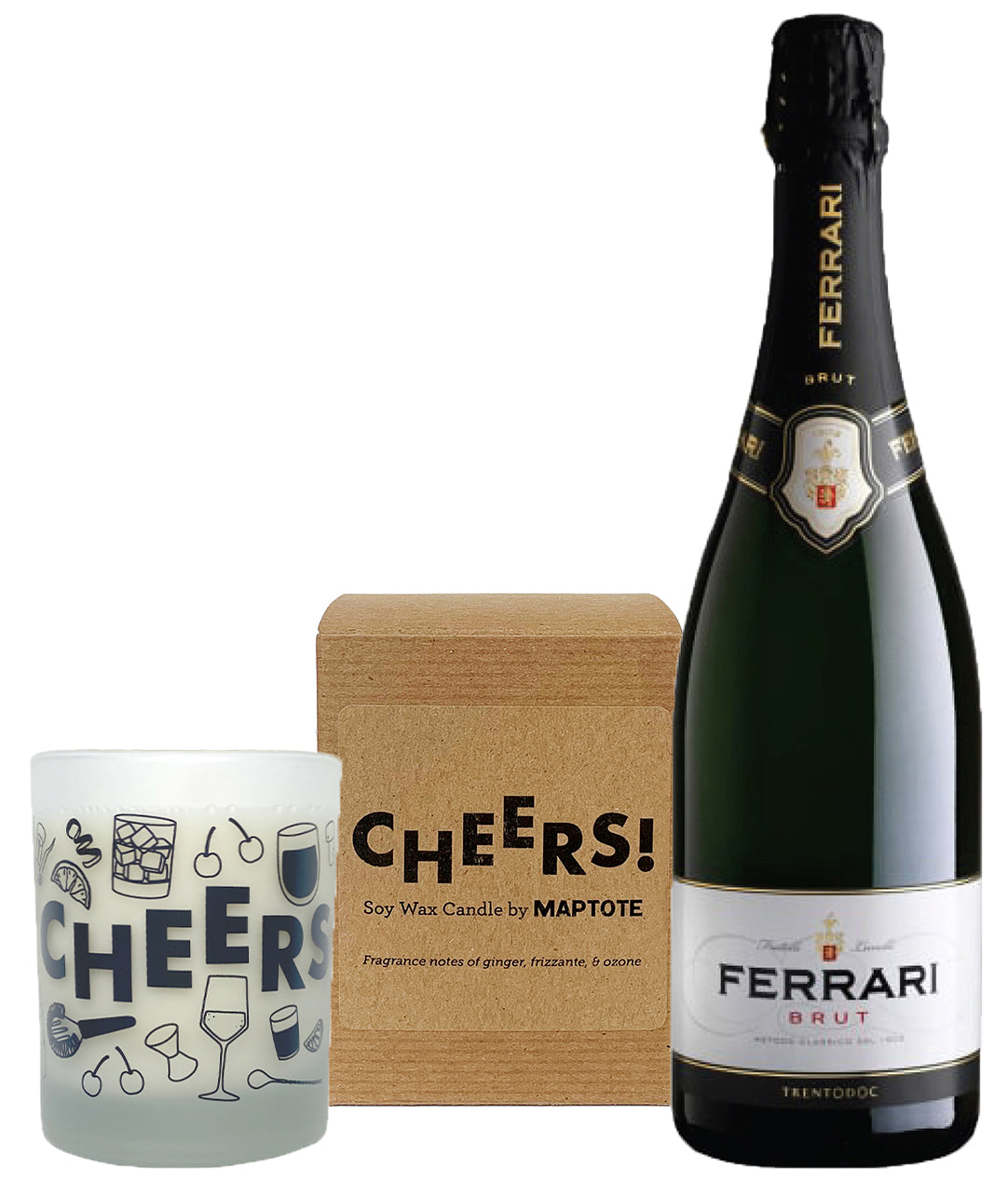 91 Point Sparkling Wine & Candle Gift Set