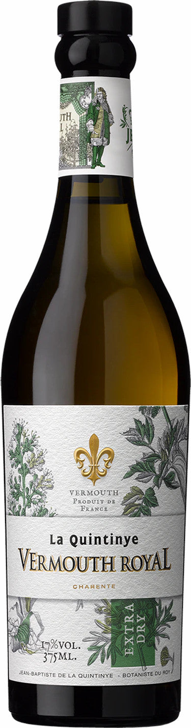La Quintinye Vermouth Royal Extra Dry Vermouth (375ml half-bottle)  Front Bottle Shot