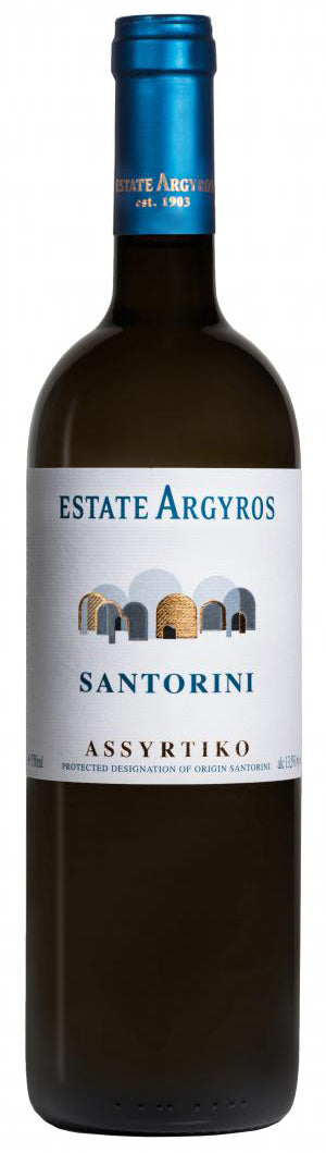 Estate Argyros Assyrtiko Santorini 2022  Front Bottle Shot