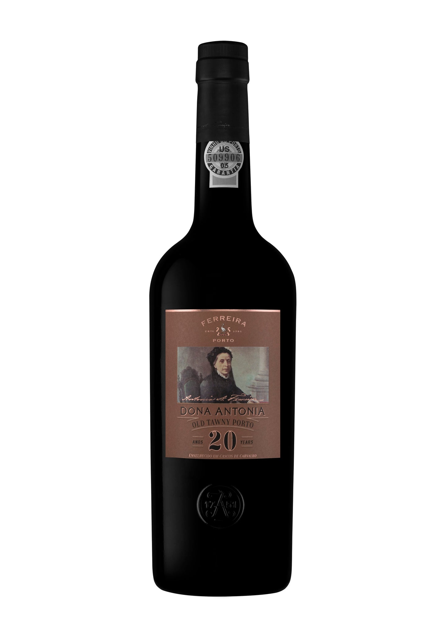 Ferreira Porto Dona Antonia 20 Year Tawny Port Front Bottle Shot