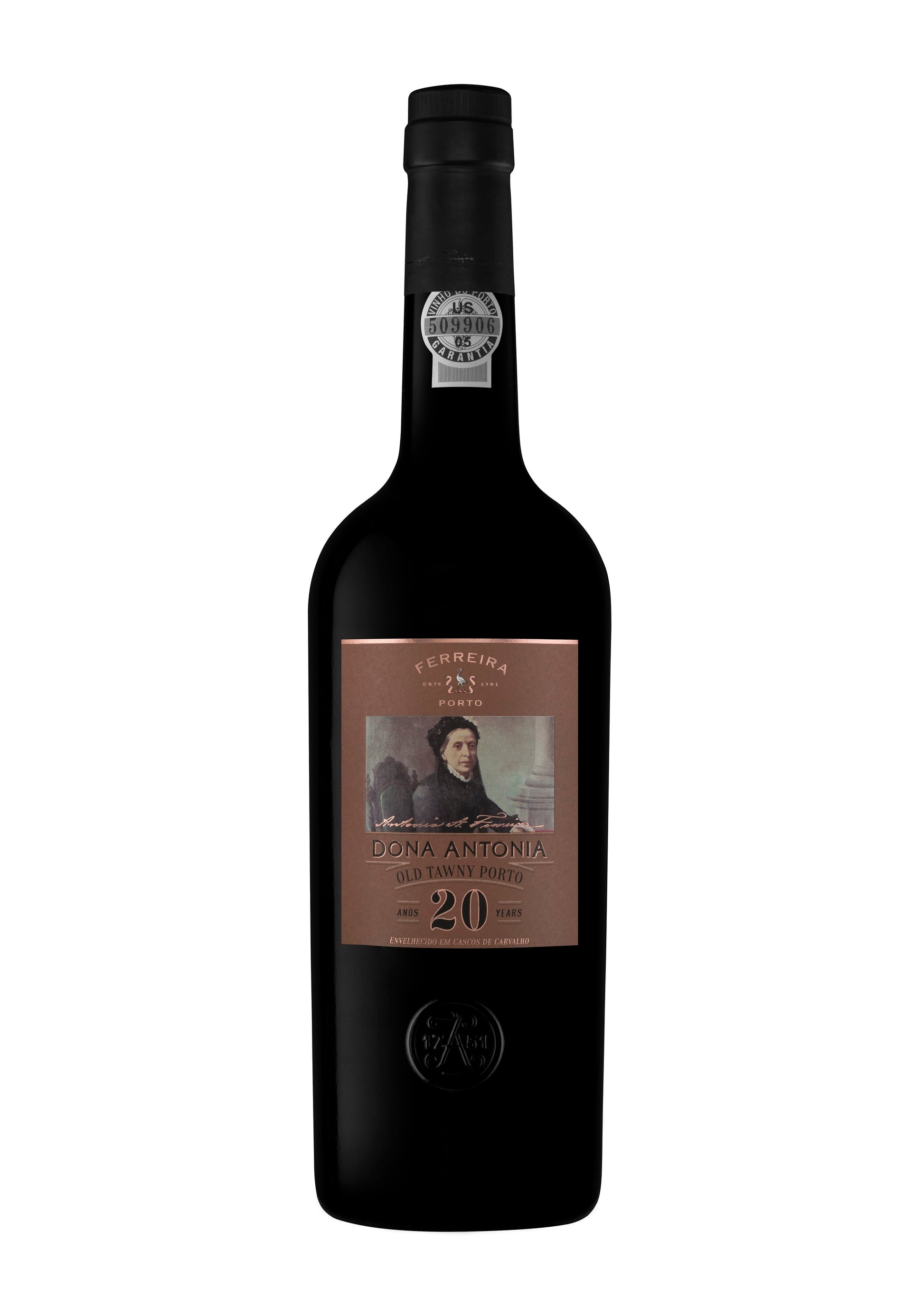 Ferreira Porto Dona Antonia 20 Year Tawny Port Front Bottle Shot