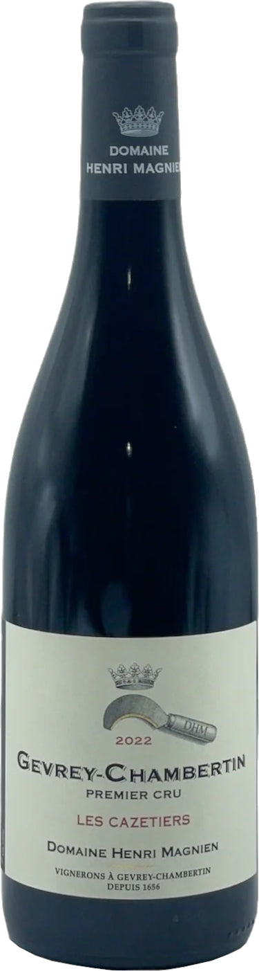 Domaine Henri Magnien Gevrey-Chambertin Les Cazetiers Premier Cru 2022  Front Bottle Shot